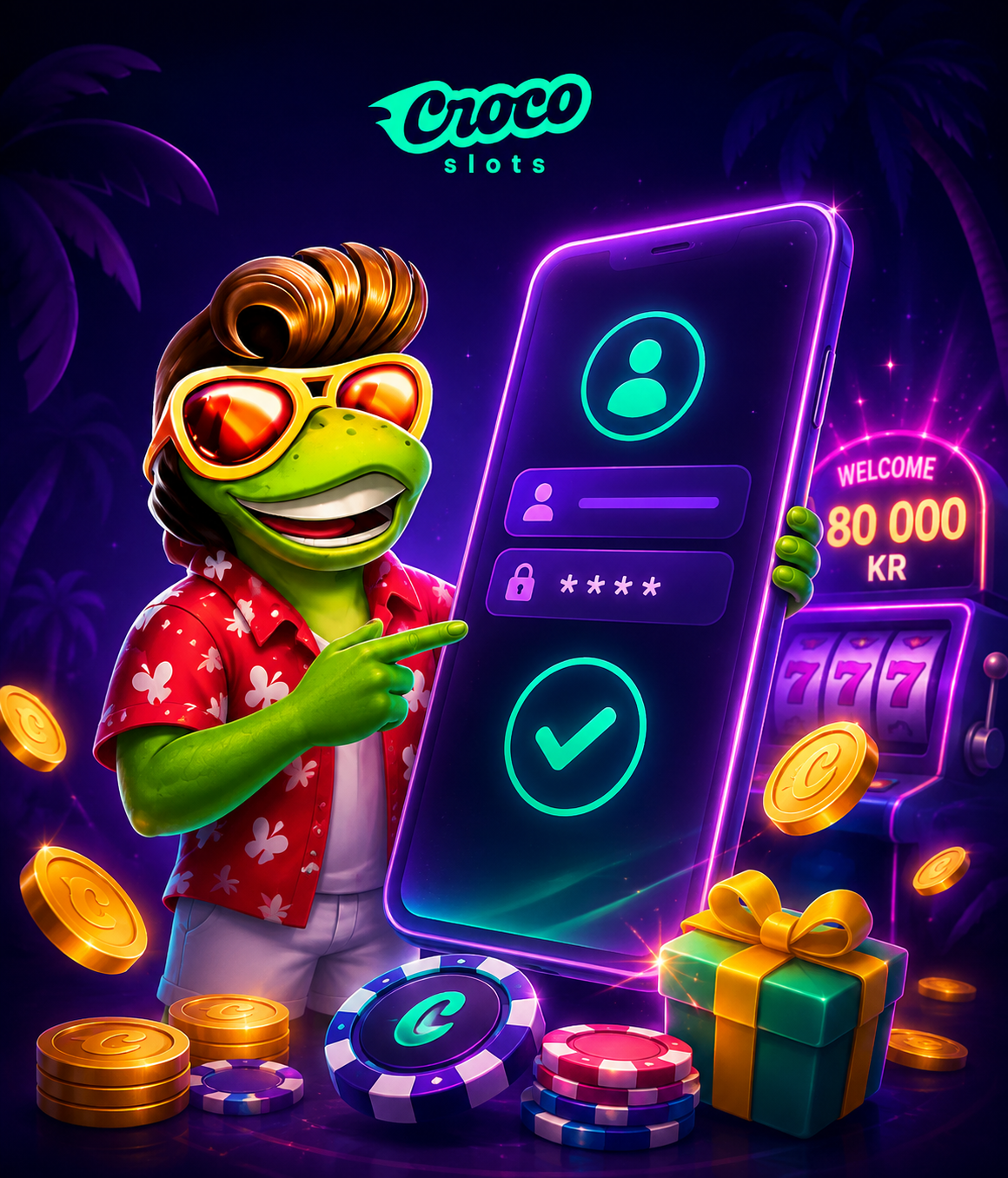 Registrering hos Crocoslots